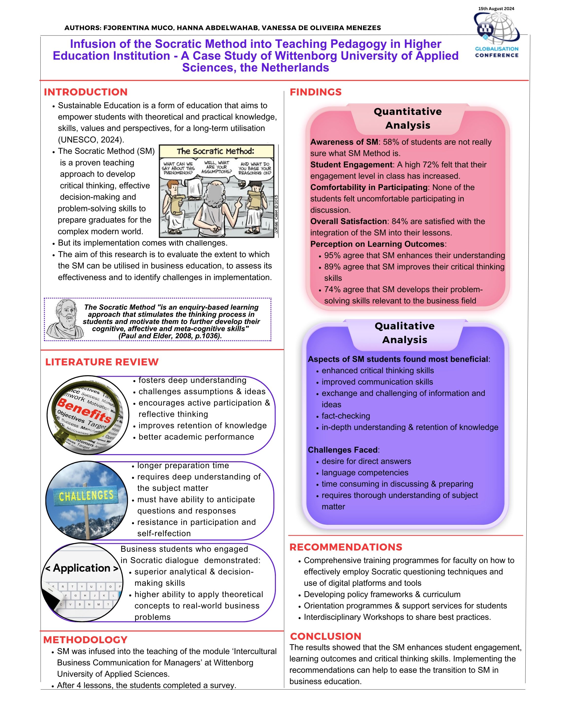 Infusion of the Socratic Method into Teaching in Higher Education for Sustainable Education: